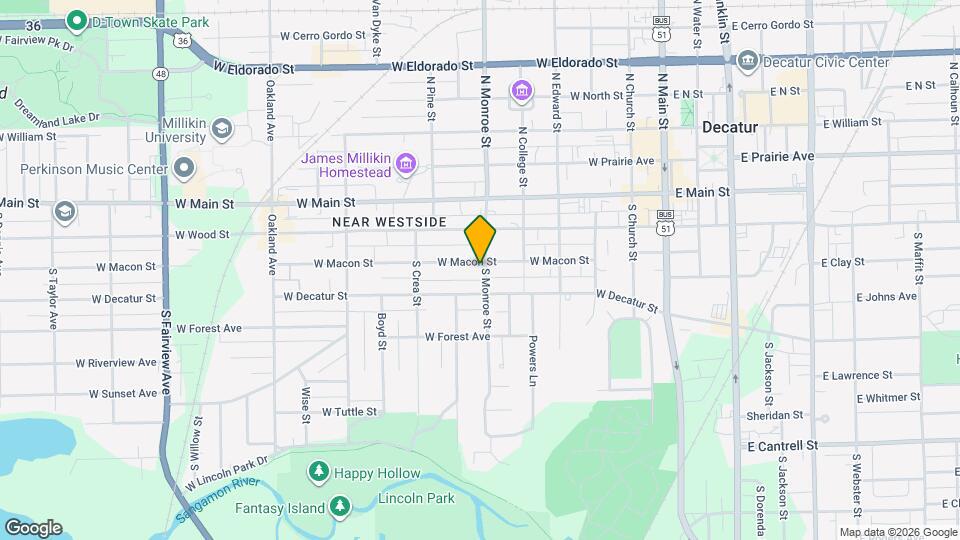 605 W Macon St Map and Location Details