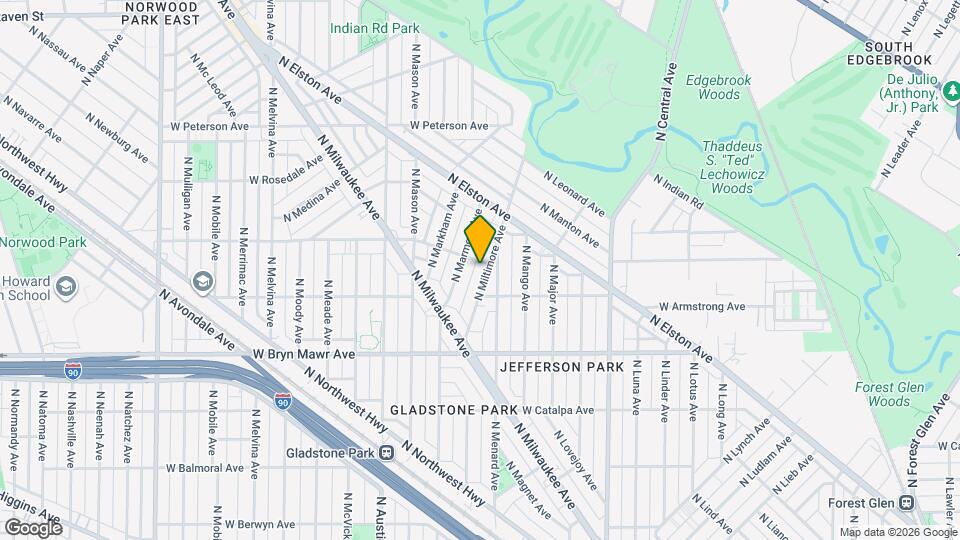 5724 N Miltimore Ave Map and Location Details