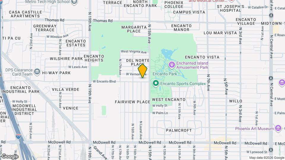 1520 W Encanto Blvd Map and Location Details