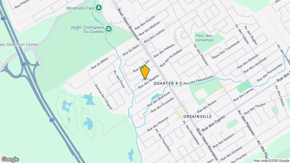 6155 Des Wapitis Rue Map and Location Details