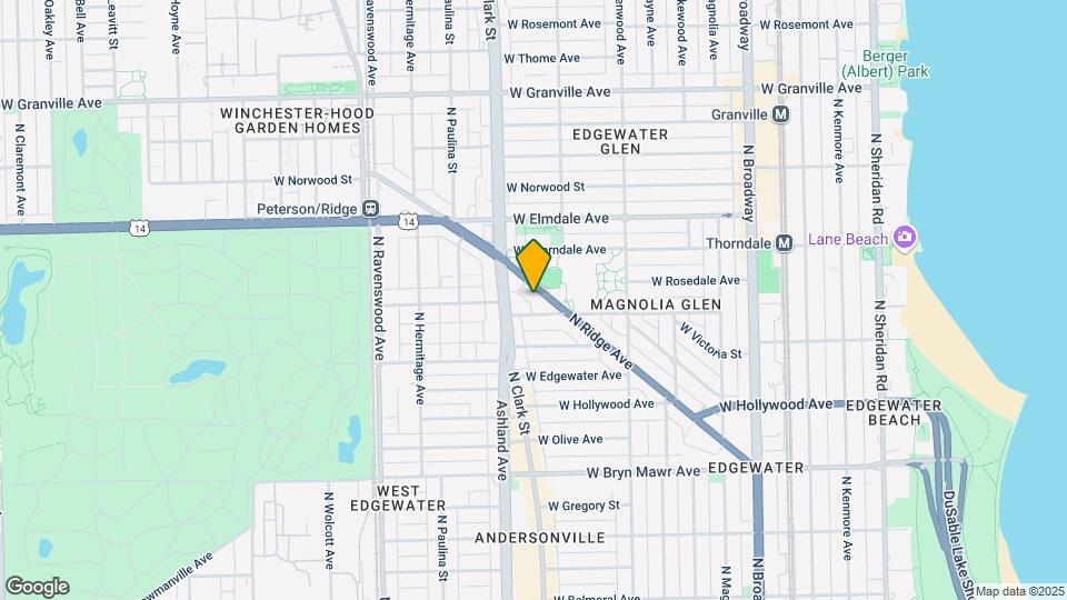 5874-5884 N Ridge Ave Mapa y Detalles de la Ubicación