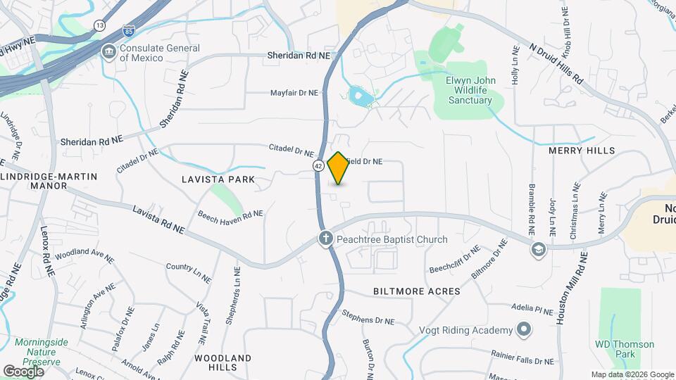 2205 Briarcliff Rd NE Map and Location Details