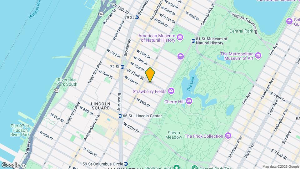 42 West 72nd Street Map and Location Details