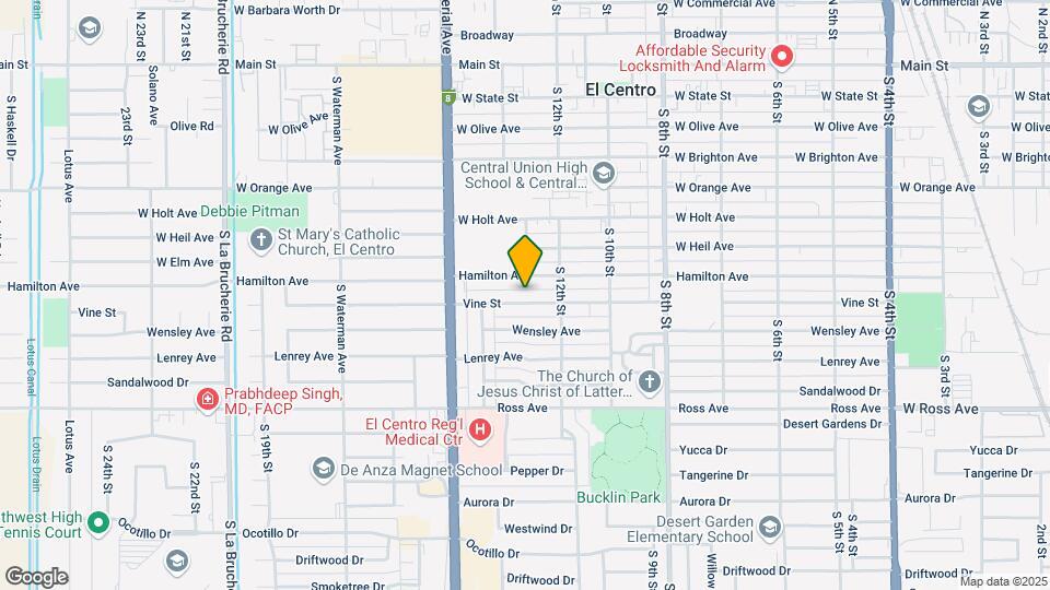 1250 Vine St Map and Location Details