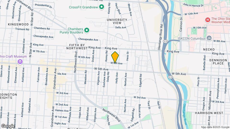 1027 W 6th Ave Mapa y Detalles de la Ubicación