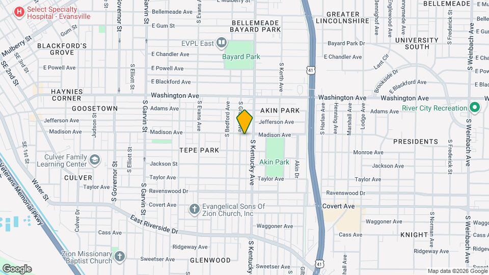 1206 S Grand Ave Map and Location Details