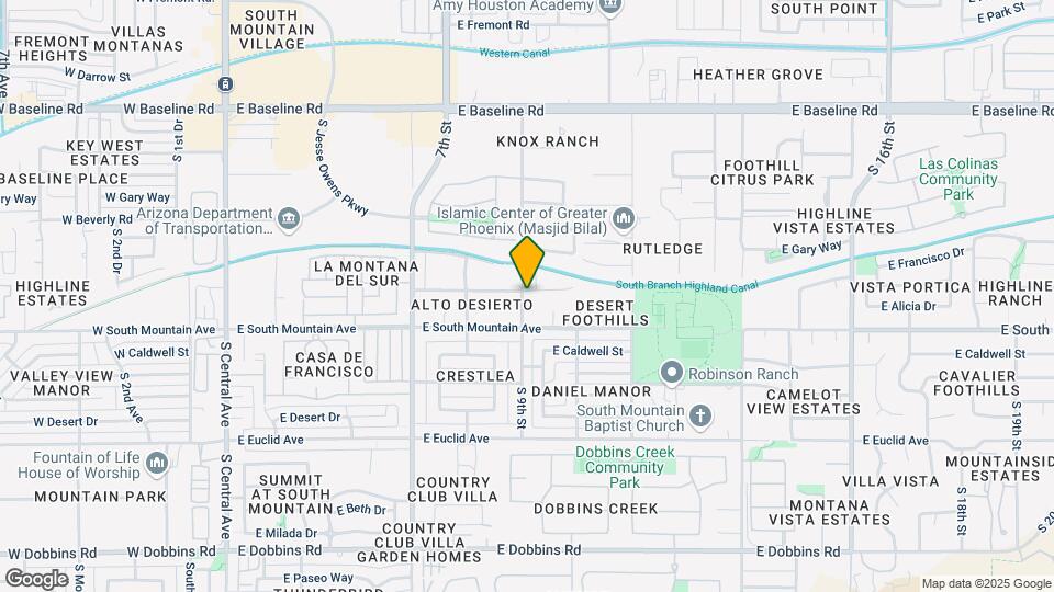 909 E Desert Ln Mapa y Detalles de la Ubicación