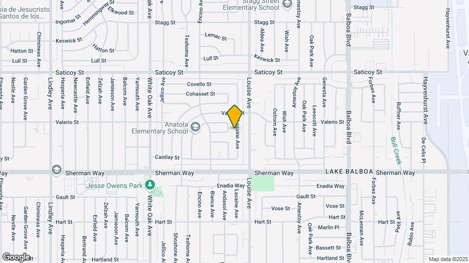 7339 Lasaine Ave Map and Location Details