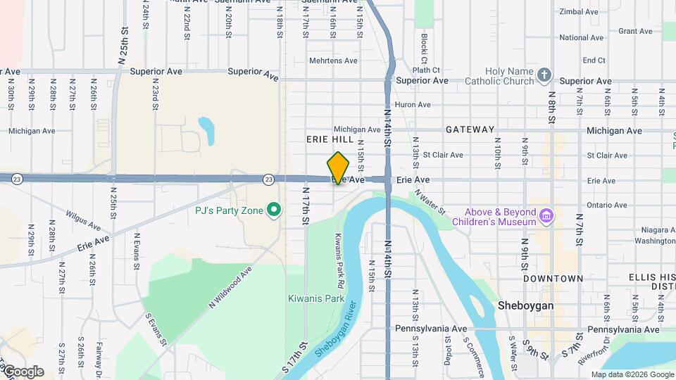 1019 N 16th St, Unit 1019A- Upper unit Map and Location Details