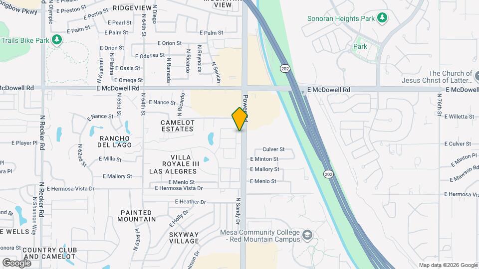 2613 N Silverado Map and Location Details