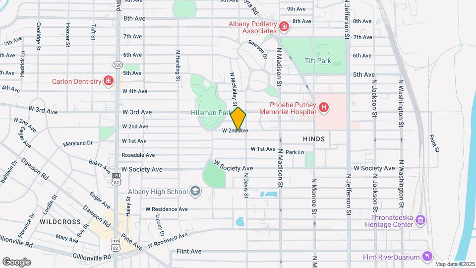 706 W 2nd Ave Map and Location Details