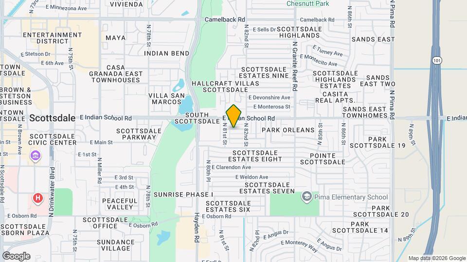 8119 E Amelia Ave Map and Location Details