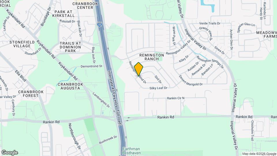 19055 Remington Bend Dr Mapa y Detalles de la Ubicación