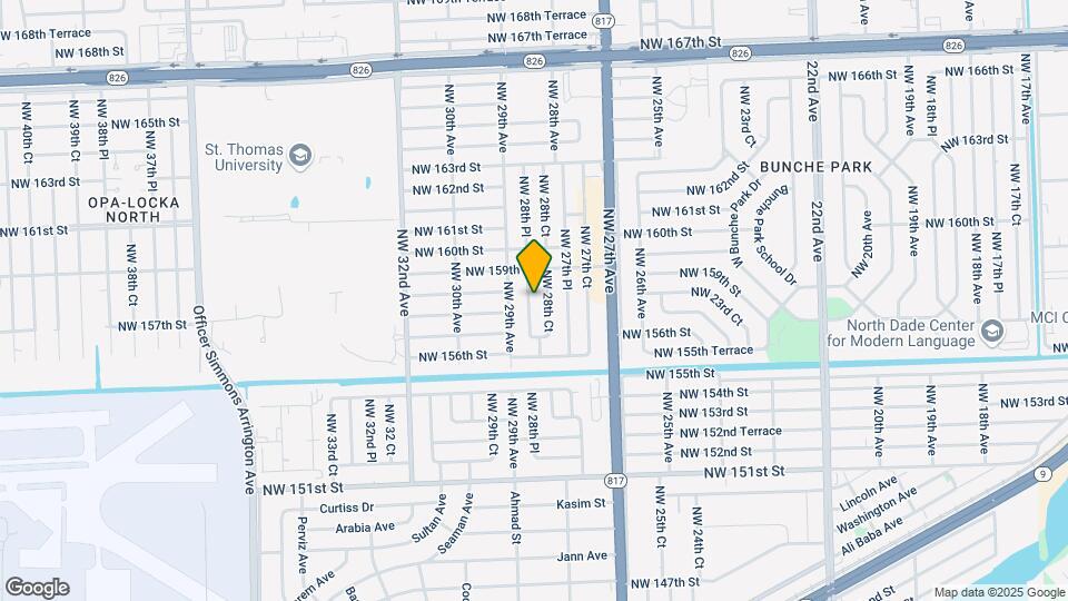15735 NW 28th Pl Map and Location Details