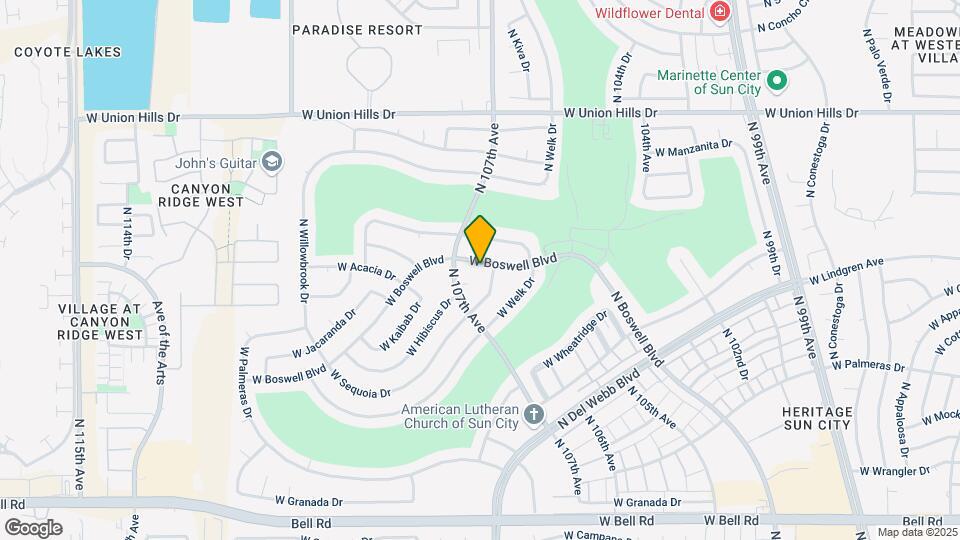 10641 W Boswell Blvd Mapa y Detalles de la Ubicación