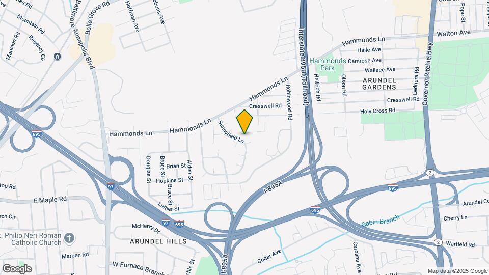 733 Sunnyfield Ln Map and Location Details