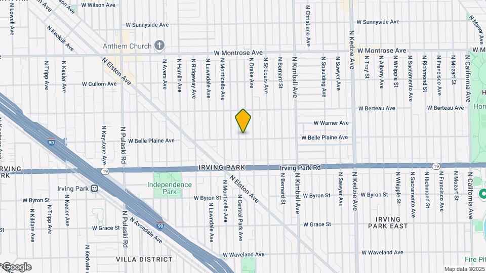 3548-58 W Belle Plaine Ave Map and Location Details