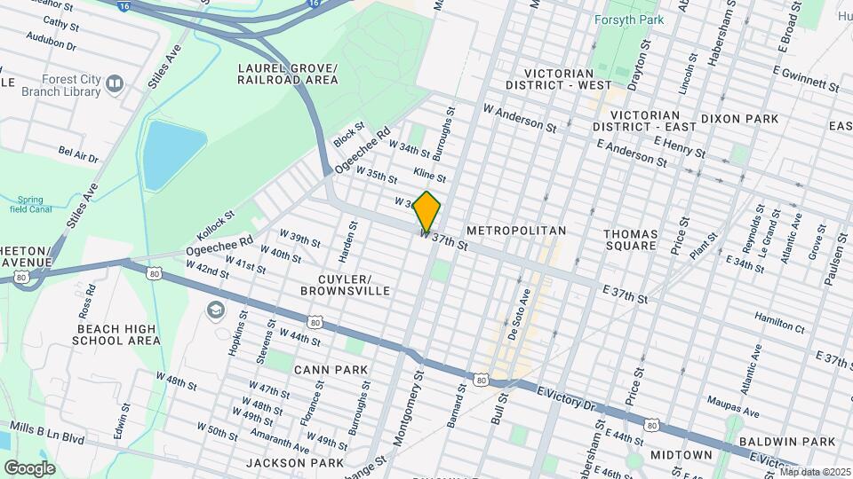 511 W 37th St Map and Location Details