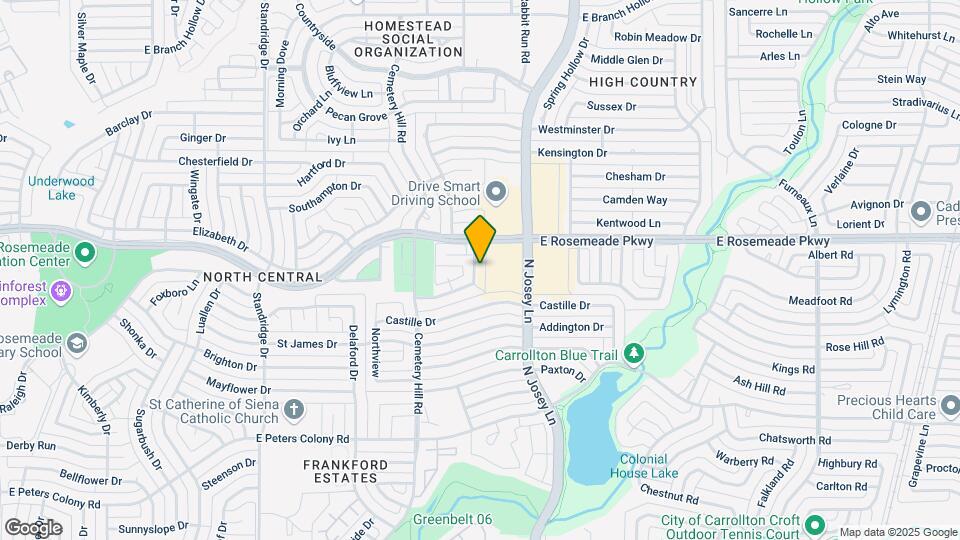 1832 Clear Creek Ln Map and Location Details