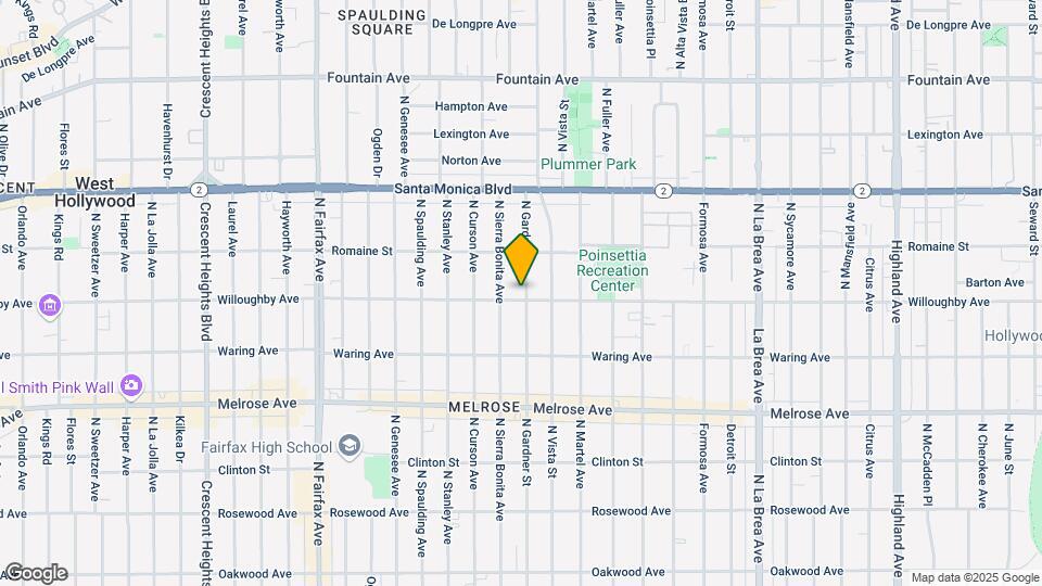 907 N Gardner St, Unit 1 Map and Location Details