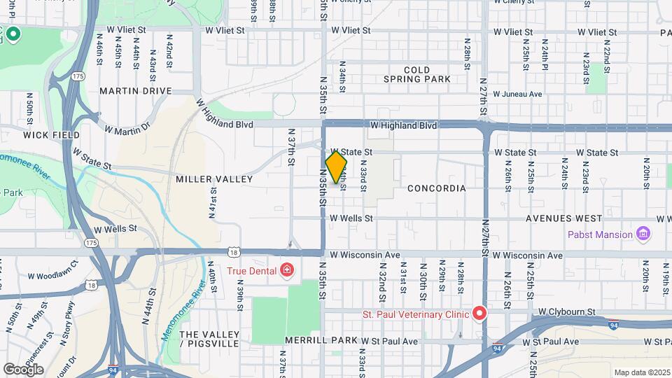 3435 W Kilbourn Ave Map and Location Details