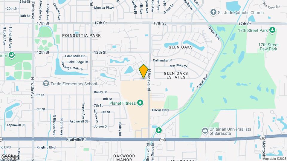 1011 N Beneva Rd Map and Location Details