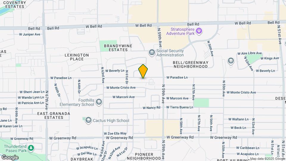 6017 W Paradise Ln Map and Location Details