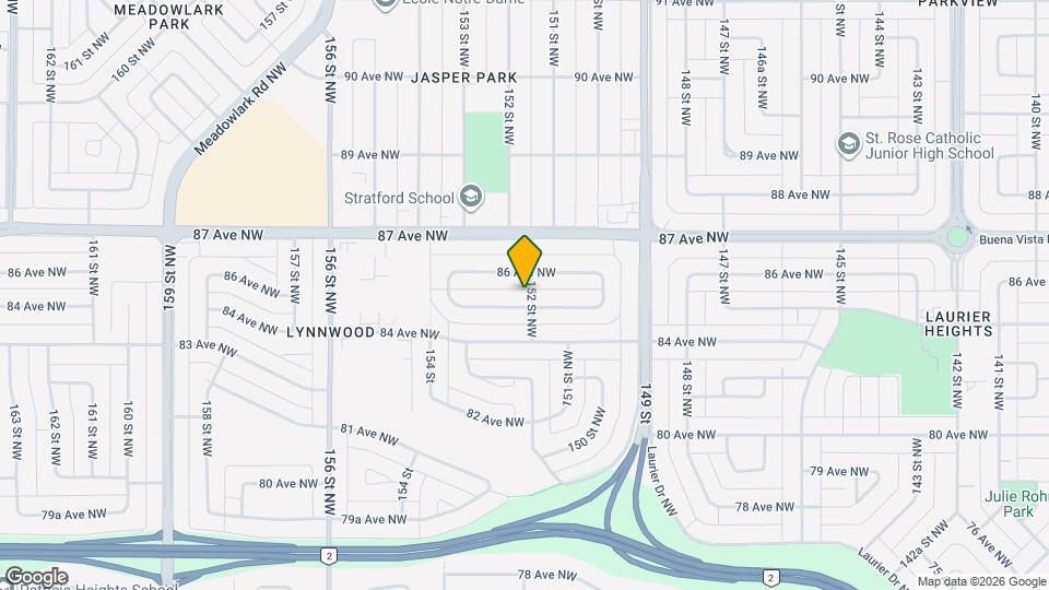 8510-8152 152 St NW Map and Location Details