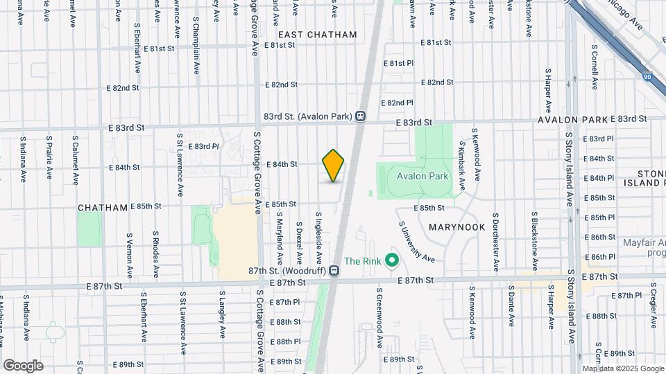 953 E 84th Pl Map and Location Details