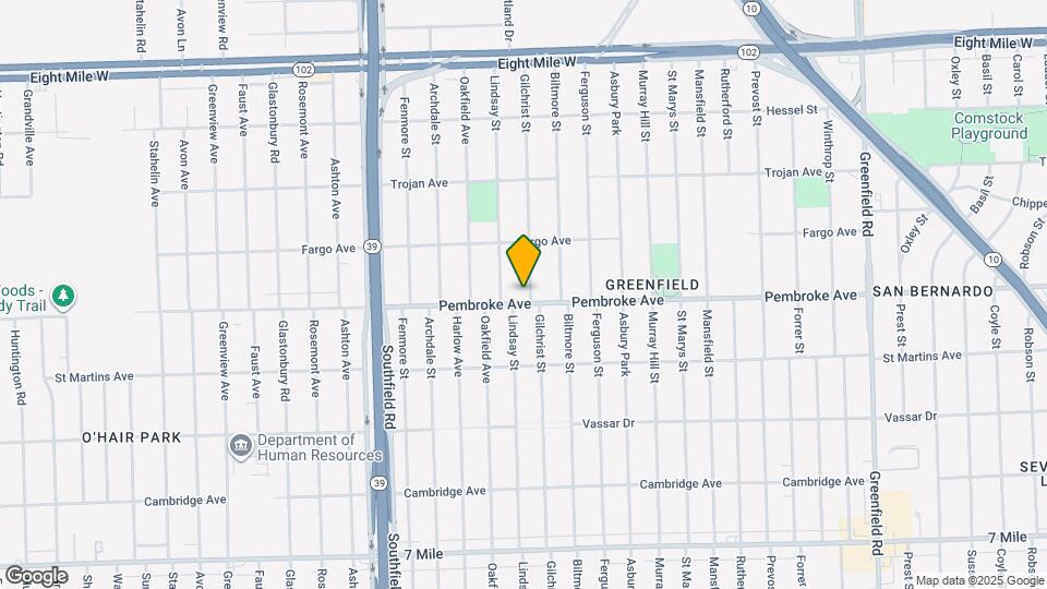 17226 Pembroke Ave Map and Location Details