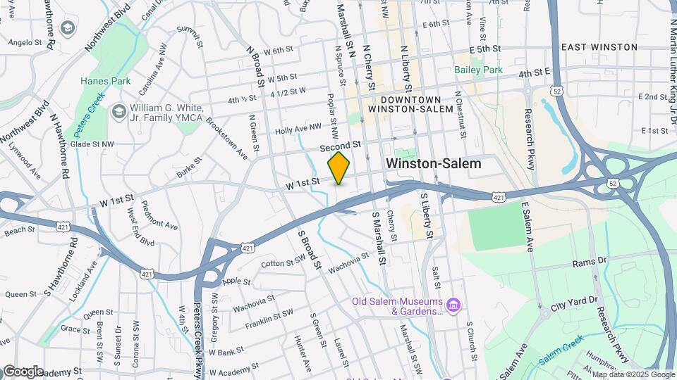 123 S Poplar St Map and Location Details