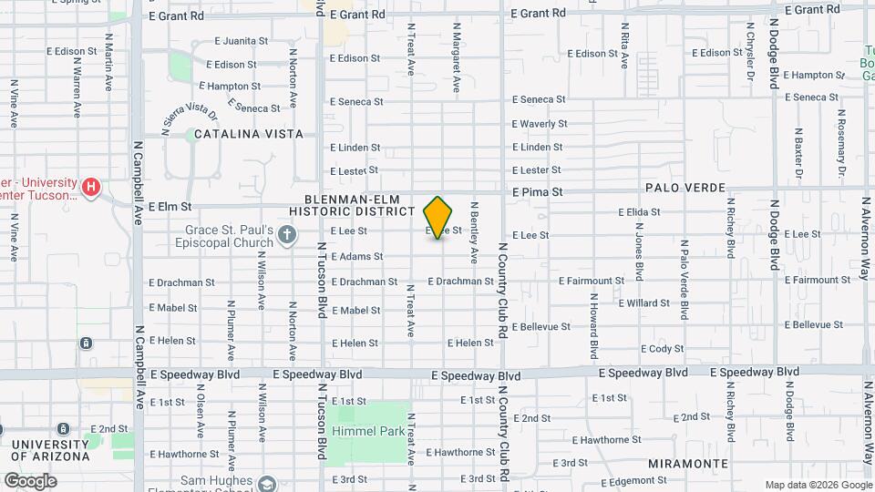 2831 E Adams St Map and Location Details