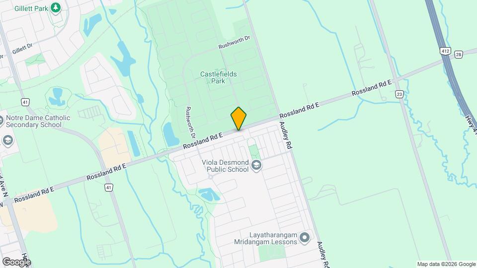 527 Rossland Rd E Map and Location Details