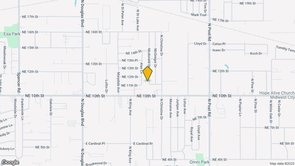 1201 Mcdonald Dr Map and Location Details