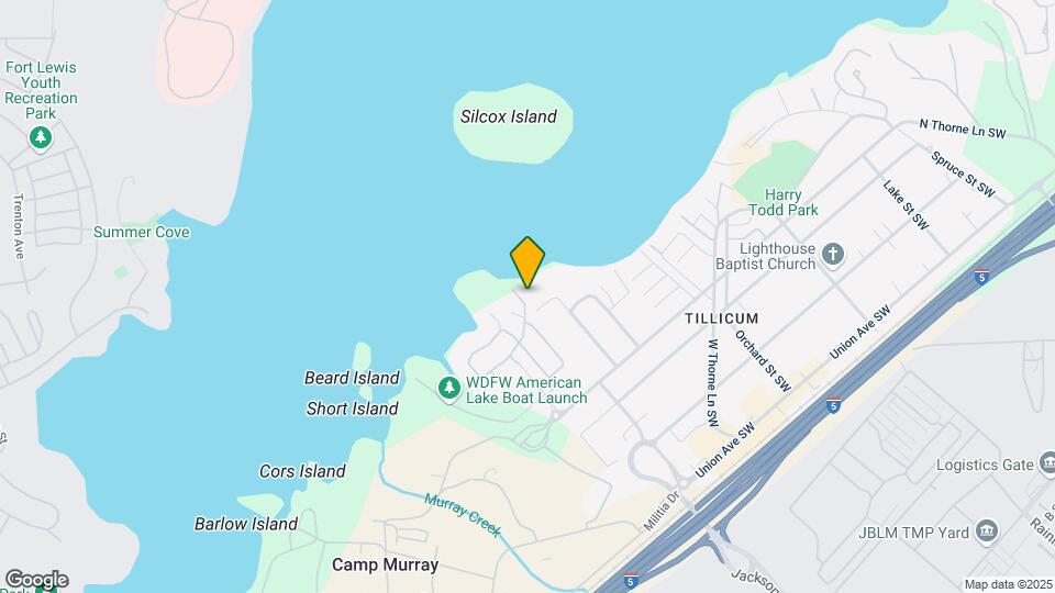 15422 Rose Rd SW, Unit WaterFront American Lake Map and Location Details