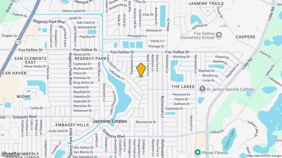 7815 Treasure Pointe Dr Mapa y Detalles de la Ubicación