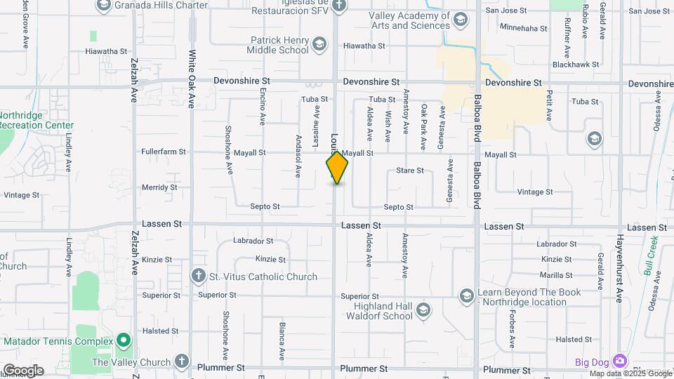 9998 1/2 Louise Ave Map and Location Details