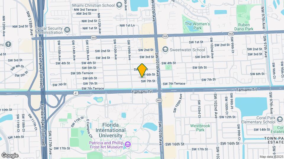 10821 SW 7th St Map and Location Details