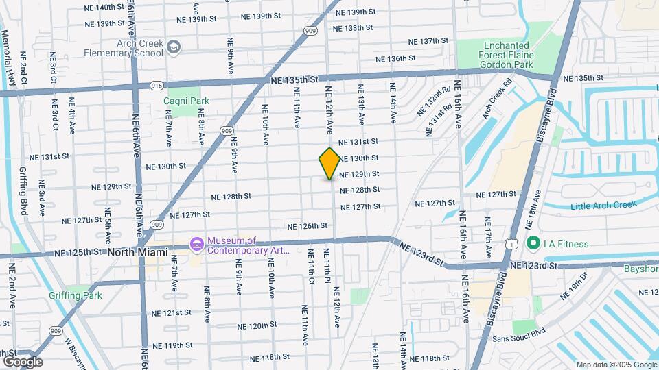 12850 NE 12th Ave Map and Location Details