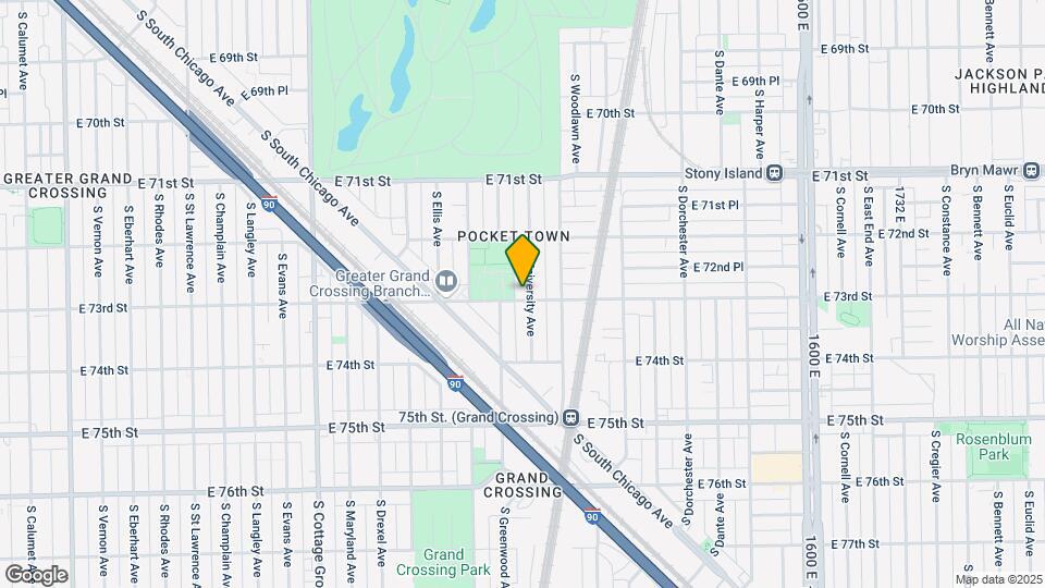 7254 S University Ave Map and Location Details