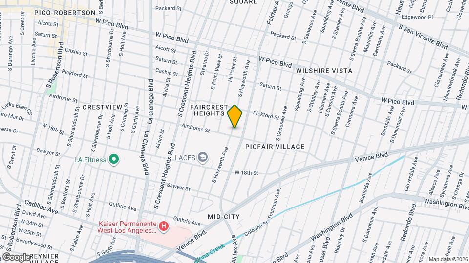 1656 S Hayworth Ave Map and Location Details