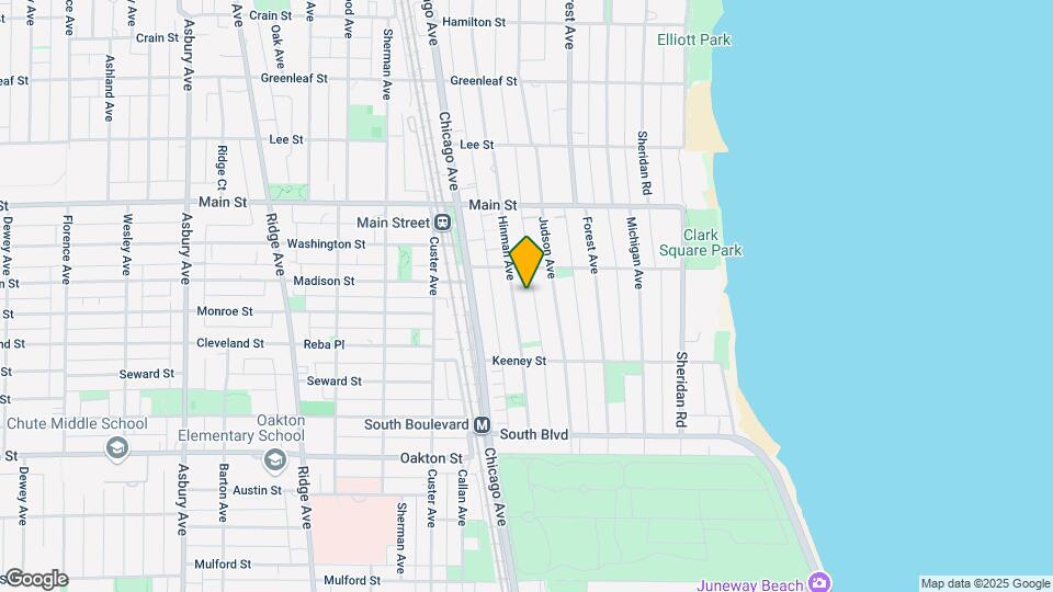 729 Hinman Ave, Unit 1E Map and Location Details