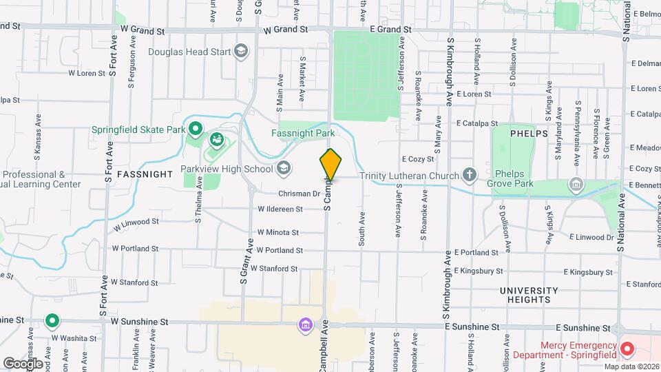 1414 S Campbell Ave Map and Location Details