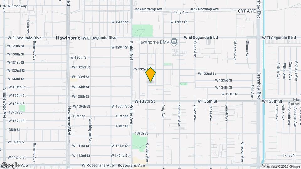 13322 Cordary Ave, Unit B Map and Location Details