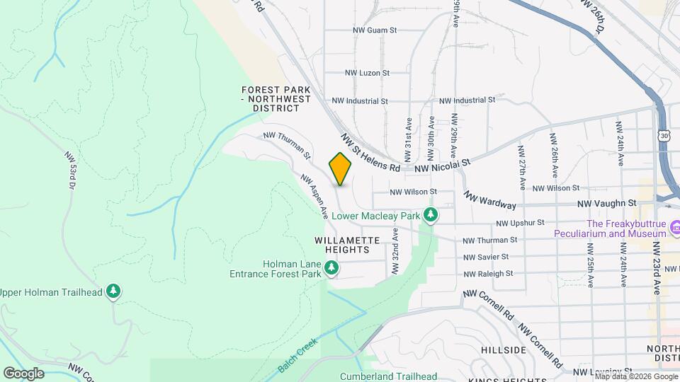 3453 NW Thurman St Map and Location Details