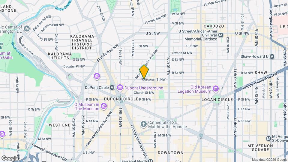 1744 Corcoran St NW, Unit SI ID1011212P Map and Location Details