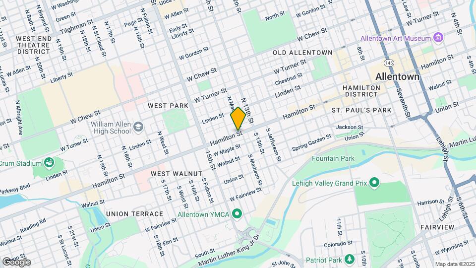 1330 Hamilton St Mapa y Detalles de la Ubicación