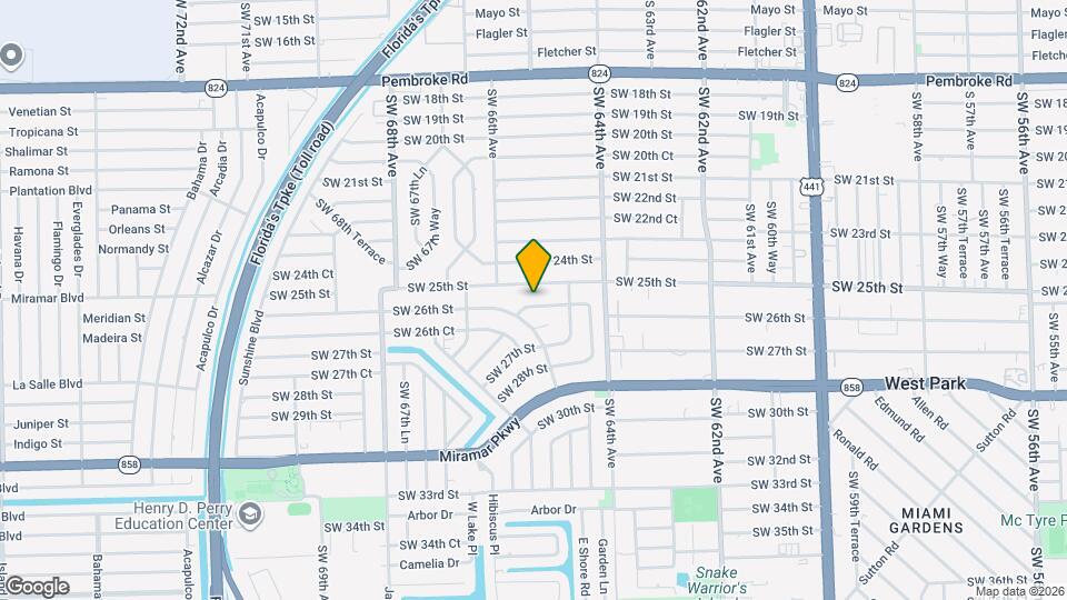 6487 SW 26th St Mapa y Detalles de la Ubicación