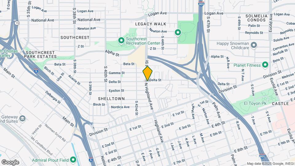 413-421 S Highland Ave Map and Location Details