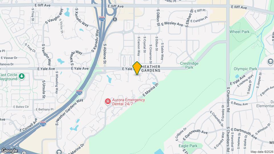 14102 E Linvale Pl, Unit 302 Mapa y Detalles de la Ubicación